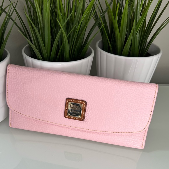 Dooney & Bourke Bags Dooney Bourke Pink Leather Long Wallet Poshmark